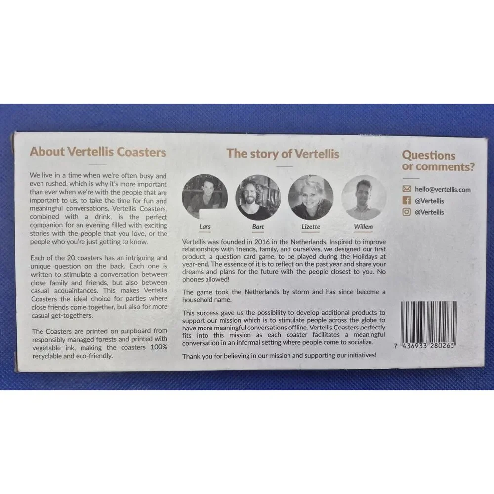 Vertellis coasters conversation